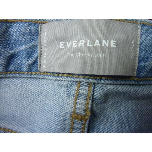 Everlane Original Cheeky Blue Jean 24 Crop - Picture 7 of 8